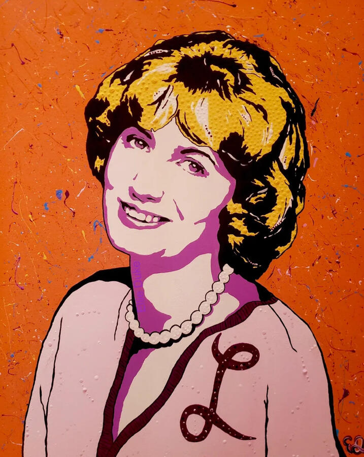 Penny Marshall laverne and shirley laverne dafazio pop art portrait ellie duke art