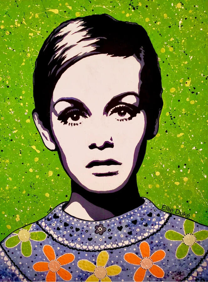 Twiggy Lawson Twiggy lawson pop art portrait ellie duke art