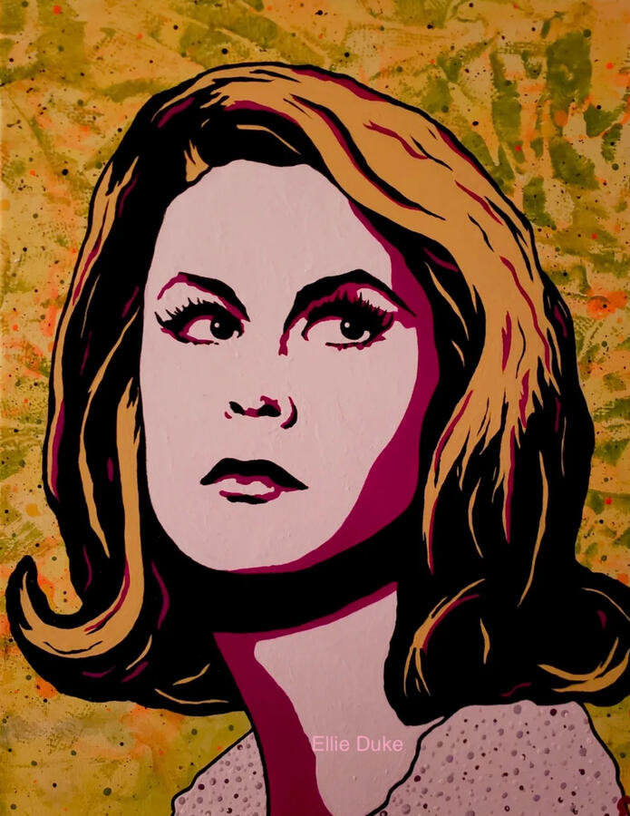 Elizabeth Montgomery betwitched pop art portrait ellie duke art elizabeth montgomery