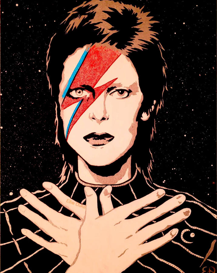 David Bowie David Bowie pop art portrait ellie duke art