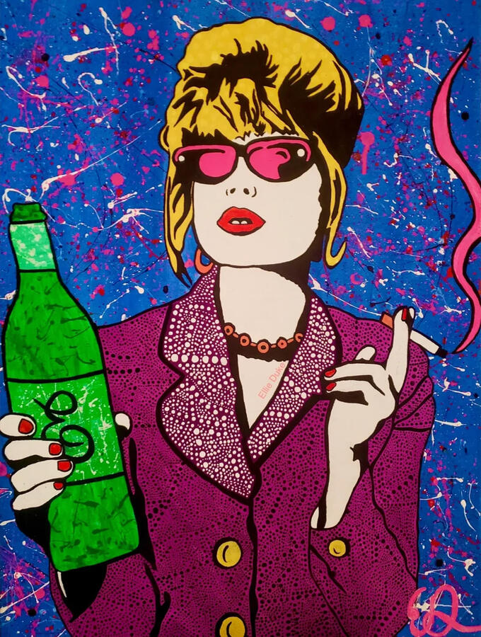 Patsy Stone abfab patsy stone pop art portrait ellie duke art