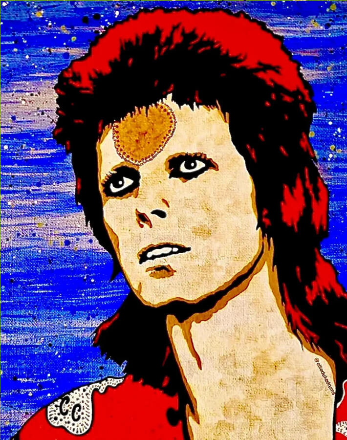David Bowie david bowie pop art portrait ellie duke art