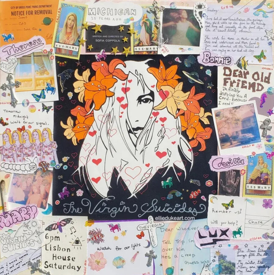 Mixed Media Virgin Suicides virgin suicides art ellie duke
