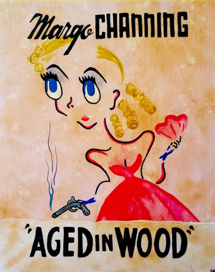 Margo Channing aged in wood ellie duke bette davis art